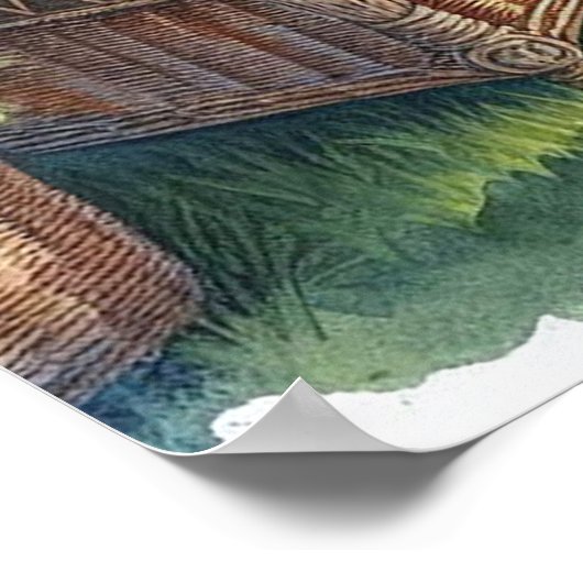 Tuin Retraite Landschap 3 Poster (Hoek)