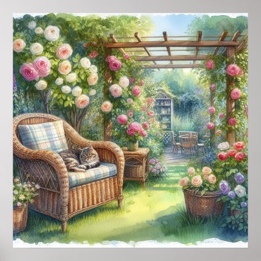 Tuin Retraite Landschap 3 Poster (Voorkant)