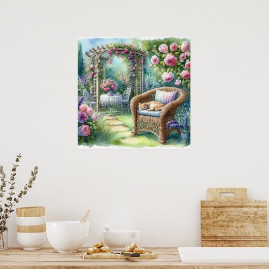 Tuin Retraite Landschap 4 Poster (Keuken)