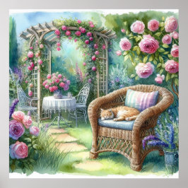 Tuin Retraite Landschap 4 Poster