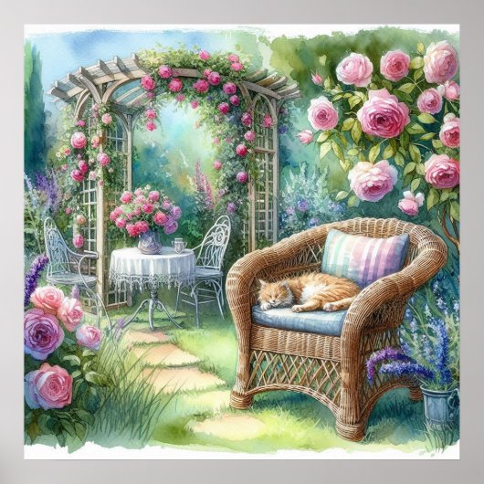 Tuin Retraite Landschap 4 Poster (Voorkant)