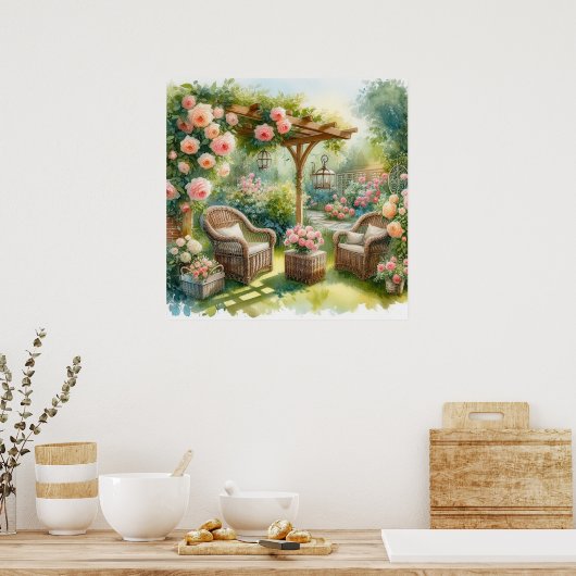 Tuin Retraite Landschap 5 Poster (Keuken)