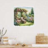 Tuin Retraite Landschap 6 Poster (Keuken)