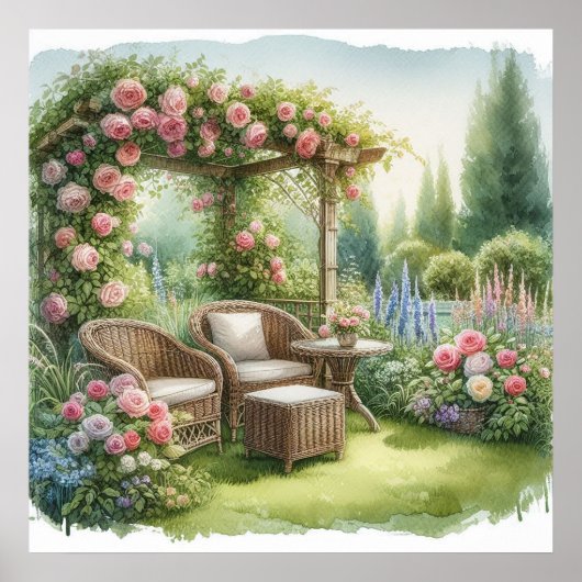 Tuin Retraite Landschap 6 Poster (Voorkant)