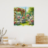 Tuin Retraite Landschap 7 Poster (Keuken)