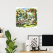 Tuin Retraite Landschap 8 Poster (Thuiskantoor)