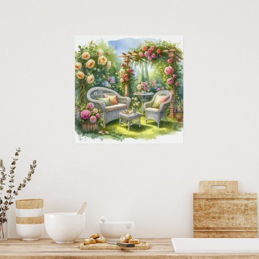 Tuin Retraite Landschap 8 Poster (Keuken)