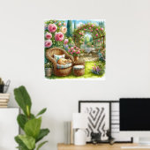 Tuin Retreat Landschap 2 Poster (Thuiskantoor)