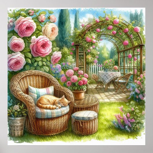 Tuin Retreat Landschap 2 Poster (Voorkant)
