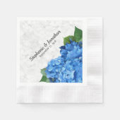 Tuin Romance Blauwe Hydrangea Bloemenservetten Servet (Voorkant)