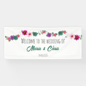 tuin romance bloemen bruiloft wit Banner (Horizontaal)