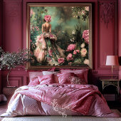 Tuin Romance, Elegant Bouffant Portret & Bloemen Tissuepapier