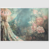 Tuin Romance, Elegant Portret, ETHERISCHE Bloemen Tissuepapier (Voorkant)
