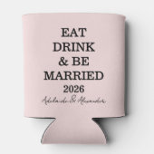 Tuin Roos Bloemen Roze bruiloft Blikjeskoeler (Achterkant)