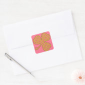 Tuin Roos Chevron Glossy Vierkante Stickers (Envelop)