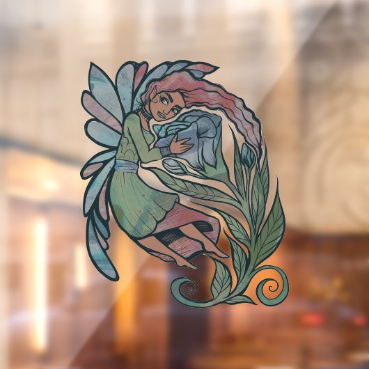 Tuin Roos Fairy Raamsticker (Vel 2)