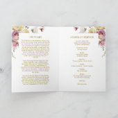 Tuin Roos Foto Memorial Begrafenisprogramma's Kaart (Binnen)