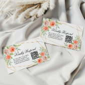 Tuin Roos & Goud Lijst bruiloft QR Code RSVP Informatiekaartje