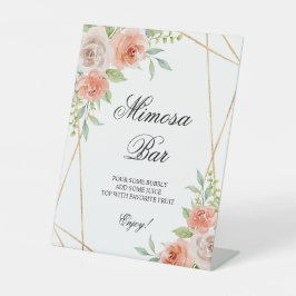 Tuin Roos & Goud Lijst Douche Mimosa Bar Sign Reclamebord Met Voetstuk