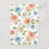 Tuin Roos & Goud Lijst Wedding Details Behuizing Informatiekaartje (Achterkant)