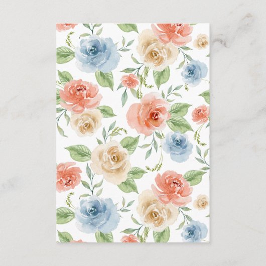 Tuin Roos & Goud Lijst Wedding Details Behuizing Informatiekaartje (Achterkant)