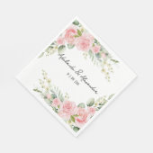 Tuin Roos Roze bruiloft receptie Servet (Hoek)