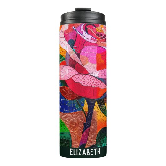 Tuin Roos Vrouw Thermische Tumbler Thermosbeker (Voorkant)