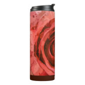 Tuin Roos Zwart Custom Thermosbeker (Gedraaid links)