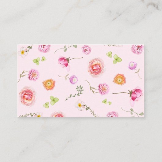 Tuin Roze Baby in Bloom Boeken voor Baby Informatiekaartje (Achterkant)