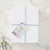 Tuin Roze Bloemen  Cadeaulabel (Met Touw)