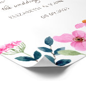 Tuin Roze Bloemen Poster (Hoek)