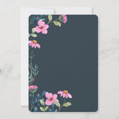 Tuin roze bloemen quinceañera kaart (Achterkant)