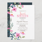 Tuin Roze Bloemen Zoet 16 Kaart (Voorkant / Achterkant)