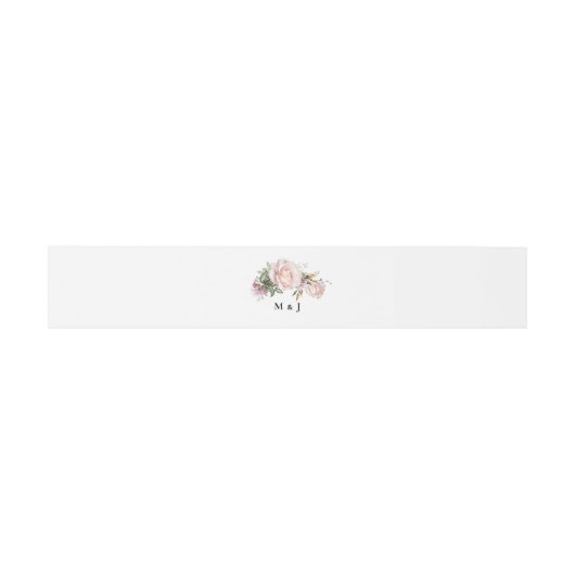 Tuin roze bloemenbruiloft uitnodigingen wikkel (Vlak)