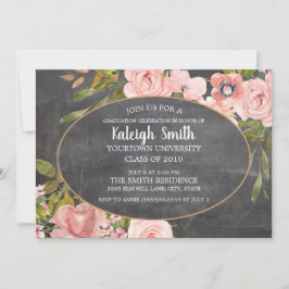 Tuin Roze Bloemstuk Krijtbord Grad Feest Kaart