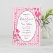 Tuin Roze grillige hand beschilderd Vrijgezellenfe Kaart (Staand voorkant)