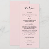 Tuin Roze Roze Trouwmenu Menu (Voorkant / Achterkant)