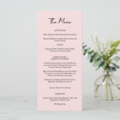 Tuin Roze Roze Trouwmenu Menu (Staand voorkant)