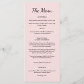 Tuin Roze Roze Trouwmenu Menu (Voorkant)
