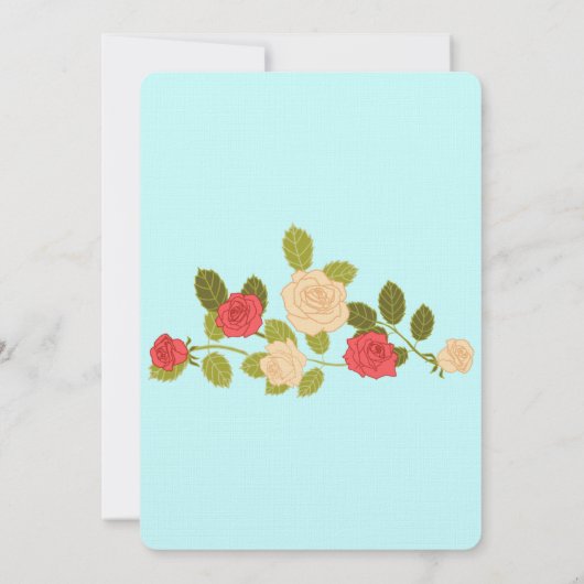 Tuin Rozen bruiloft Kaart (Achterkant)