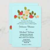 Tuin Rozen bruiloft Kaart (Voorkant / Achterkant)