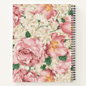  Tuin Rozen en Hydrangeas Bloemenpatroon Notitieboek (Achterkant)