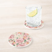  Tuin Rozen en Hydrangeas Bloemenpatroon Zandsteen Onderzetter (Zijkant)