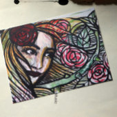 Tuin Rozen Godin Roos Tuin Briefkaart