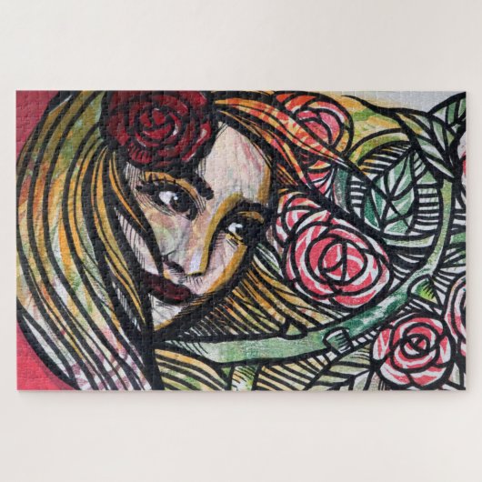 Tuin Rozen Godin Roos Tuinen Legpuzzel (Horizontaal)