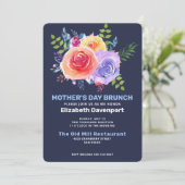 Tuin Rozen in Waterverf Moederdag Brunch Kaart (Staand voorkant)
