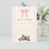 Tuin Rozen Roze Baby shower Advieskaart (Staand voorkant)