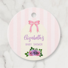 Tuin Rozen Roze Baby shower Bedankjes Labels