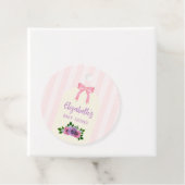 Tuin Rozen Roze Baby shower Bedankjes Labels (In situ)