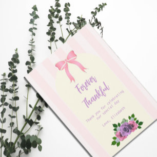 Tuin Rozen Roze Baby shower Bedankkaart